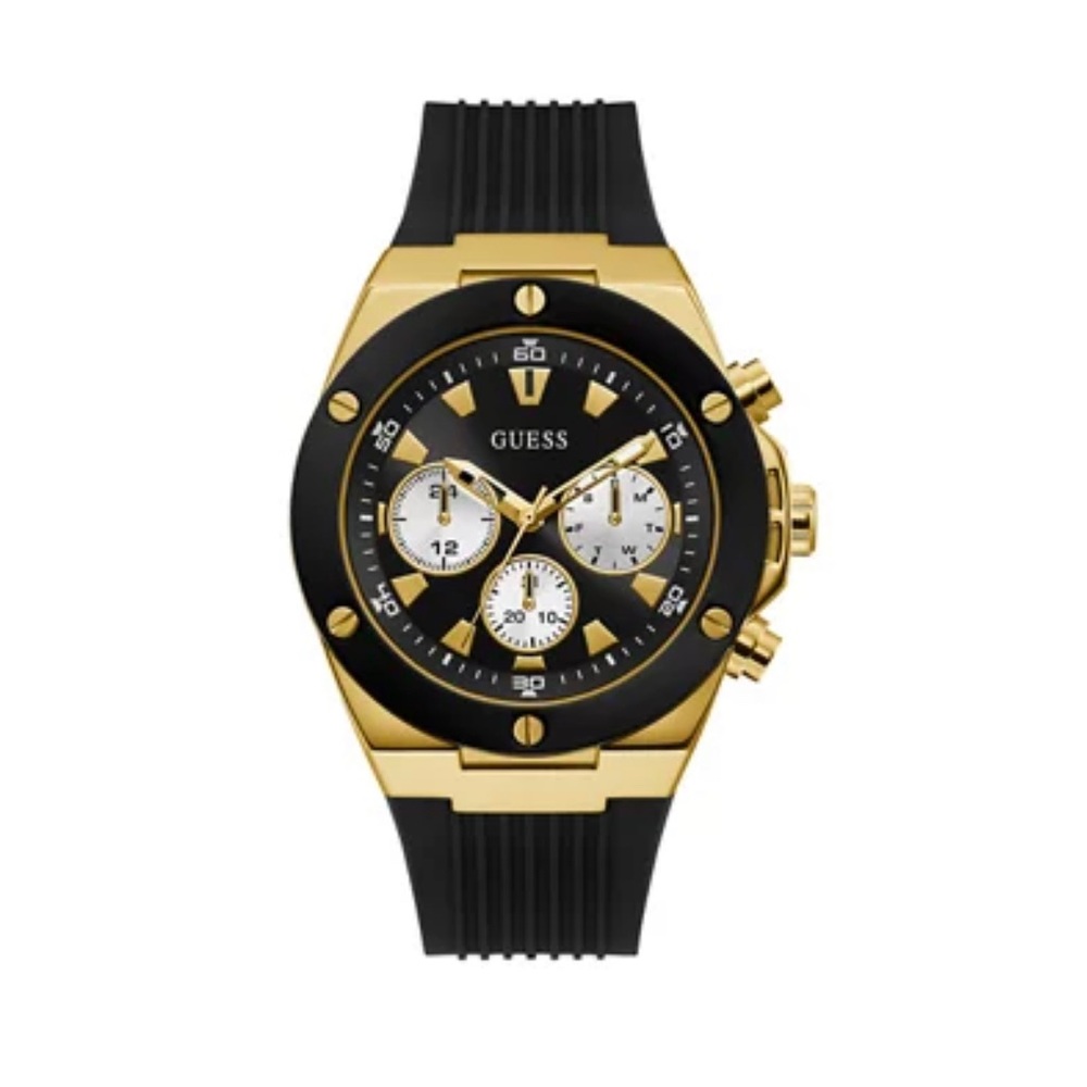 Guess Men’s Poseidon Black and Gold Tone Watch‎ GW0057G1.